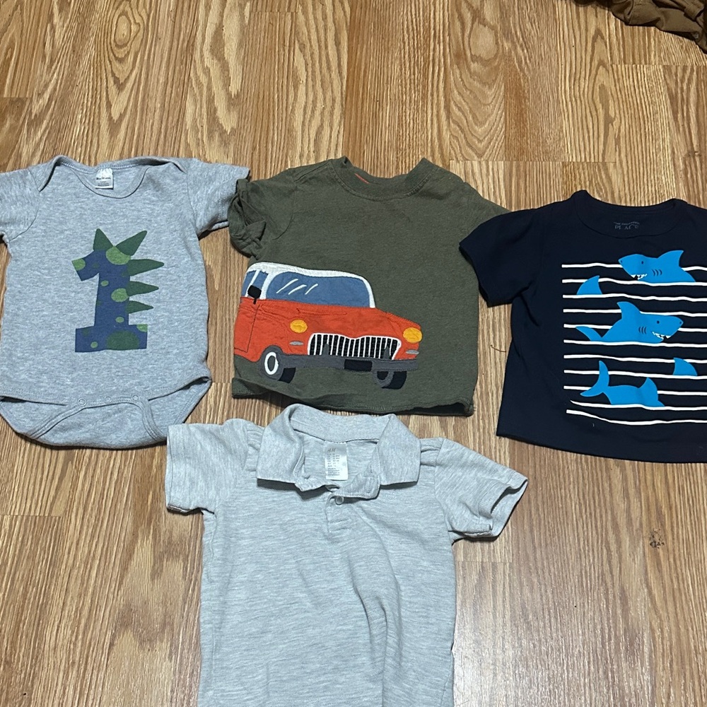 Gerber Kids Shirts & Tops Set - Gray, Green, Navy